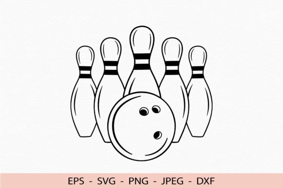 A Bowling Vector Graphic for Crafts and Brand Identity