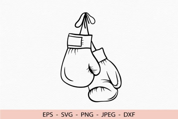 A Boxing Gloves SVG Cut File for Crafts and Graphics