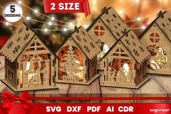 A Festive House Design for Laser Cutting and Winter Branding