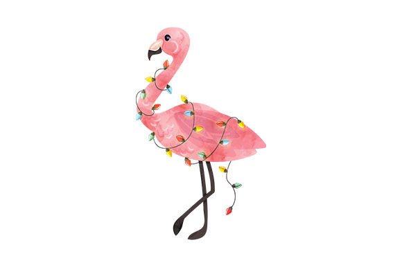 A Flamingo Christmas Craft Asset for Seasonal Selling