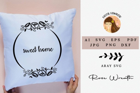 Crafting Elegant Farmhouse Graphics with a Rose Monogram Wreath