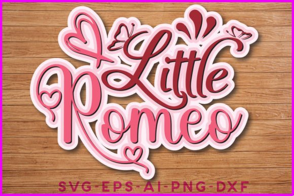 Little Romeo Valentine Sticker Design for Craft and Graphics Projects