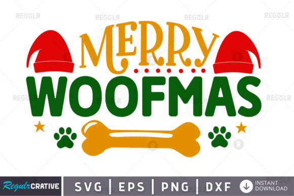 Merry Woofmas Svg Design: A Craft Graphic for Festive Dog Lovers