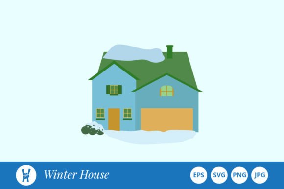 Winter House: A Graphic Design Asset for Crafts and Seasonal Branding